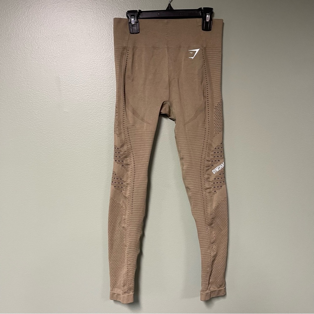 Gymshark Flawless Knit Tights Khaki